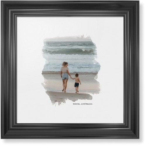 Brushed Moments Framed Print, Black, Classic, White, White, Single piece, 12x12, White