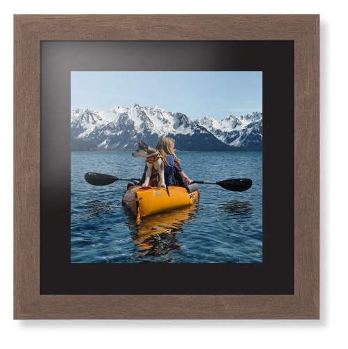 Photo Gallery Landscape Framed Print, Walnut, Contemporary, None, Black, Single piece, 12x12, Multicolor, multi