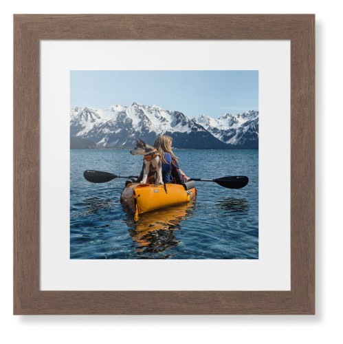 Photo Gallery Landscape Framed Print, Walnut, Contemporary, None, White, Single piece, 12x12, Multicolor