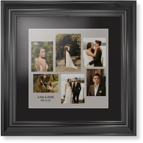 Gallery Collage of Six Framed Print, Black, Classic, White, Black, Single piece, 12x12, Multicolor, multi