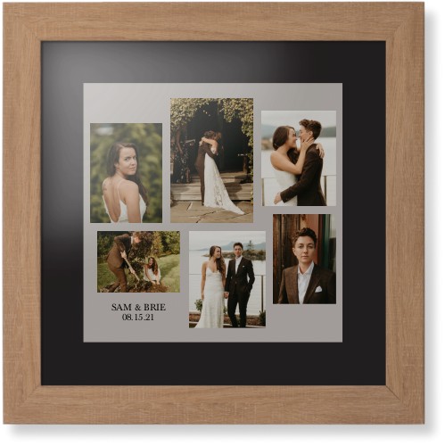 Gallery Collage of Six Framed Print, Natural, Contemporary, None, Black, Single piece, 12x12, Multicolor, multi