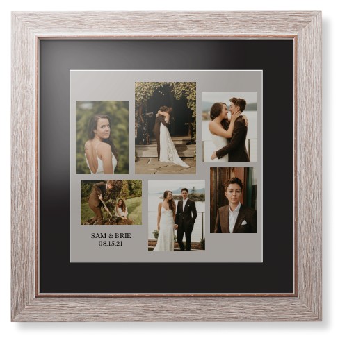 Gallery Collage of Six Framed Print, Rustic, Modern, White, Black, Single piece, 12x12, Multicolor, multi