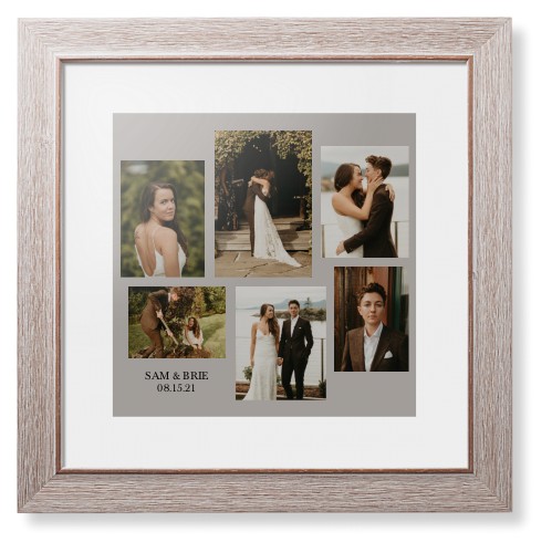 Gallery Collage of Six Framed Print, Rustic, Modern, White, White, Single piece, 12x12, Multicolor, multi