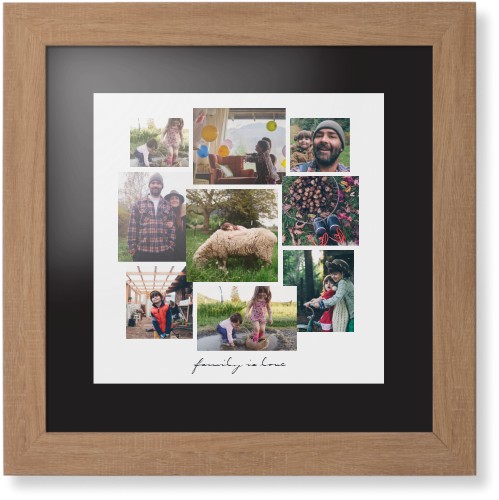 Gallery Collage of Nine Framed Print, Natural, Contemporary, None, Black, Single piece, 12x12, White, white