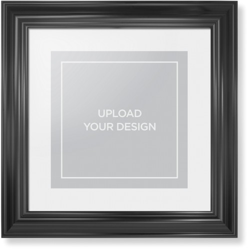 Upload Your Own Design Portrait Framed Print, Black, Classic, White, White, Single piece, 12x12, Multicolor