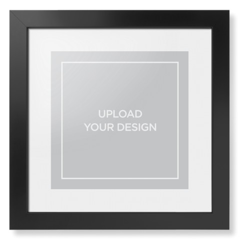 Upload Your Own Design Portrait Framed Print, Black, Contemporary, None, White, Single piece, 12x12, Multicolor, multi