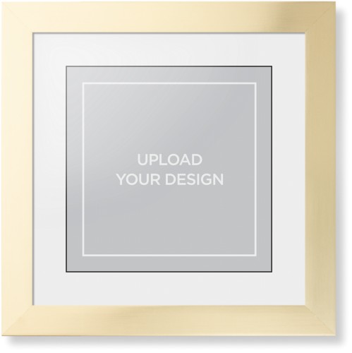 Upload Your Own Design Portrait Framed Print, Matte Gold, Contemporary, Black, White, Single piece, 12x12, Multicolor