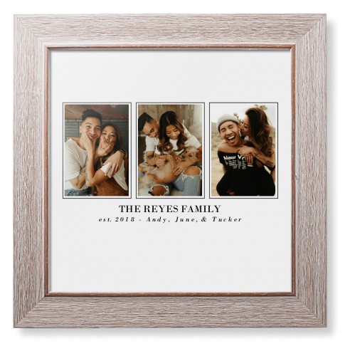 Classic Trio Framed Print, Rustic, Modern, None, None, Single piece, 12x12, White