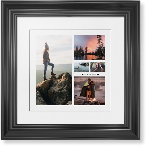 Hero Collage Framed Print, Black, Classic, Black, White, Single piece, 12x12, Multicolor, multi