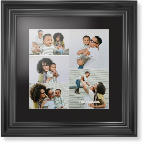 Gallery of Five Portrait Framed Print, Black, Classic, White, Black, Single piece, 12x12, Multicolor