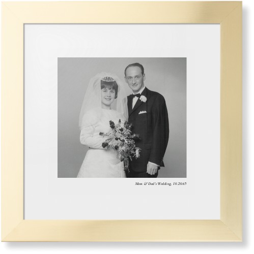 Modern Gallery of One Portrait Framed Print, Matte Gold, Contemporary, White, White, Single piece, 12x12, Multicolor, multi