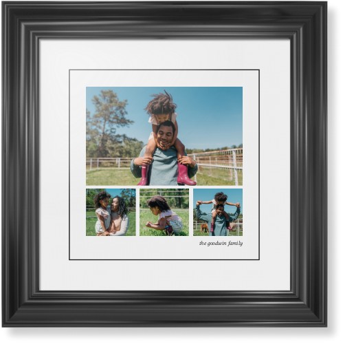 Modern Hero Gallery Of Four Portrait Framed Print, Black, Classic, Black, White, Single piece, 12x12, Multicolor, multi