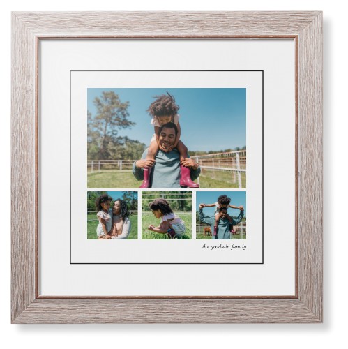 Modern Hero Gallery Of Four Portrait Framed Print, Rustic, Modern, Black, White, Single piece, 12x12, Multicolor