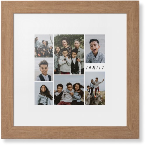 Rustic Picture Gallery Collage Of Seven Framed Print, Natural, Contemporary, White, White, Single piece, 12x12, Multicolor, multi