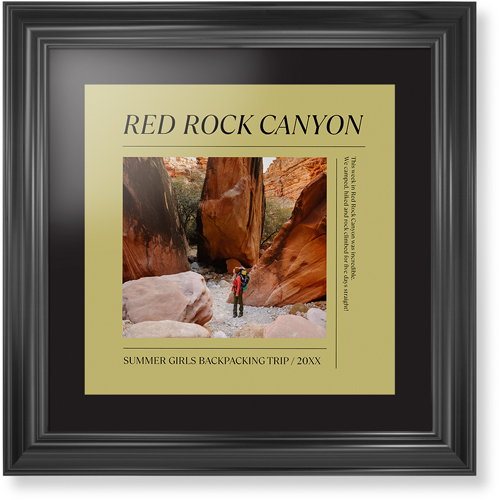 Editorial Snap Framed Print, Black, Classic, Black, Black, Single piece, 16x16, Yellow, classic yellow