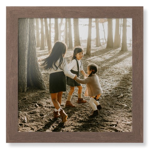 Photo Gallery Framed Print, Walnut, Contemporary, None, None, Single piece, 16x16, Multicolor, multi