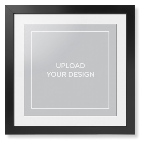Upload Your Own Design Framed Print, Black, Contemporary, Black, White, Single piece, 16x16, Multicolor