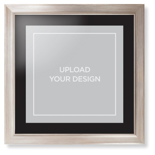 Upload Your Own Design Framed Print, Metallic, Modern, None, Black, Single piece, 16x16, Multicolor