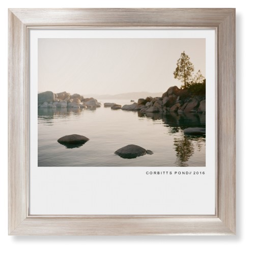 Modern Gallery Framed Print, Metallic, Modern, None, None, Single piece, 16x16, White