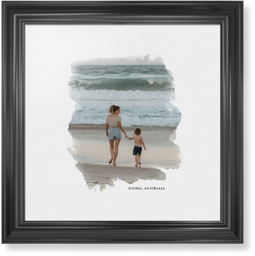 Brushed Moments Framed Print, Black, Classic, None, White, Single piece, 16x16, White