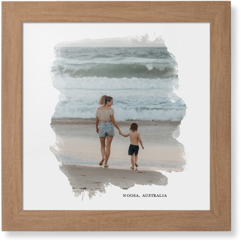 Brushed Moments Framed Print, Natural, Contemporary, None, None, Single piece, 16x16, White, white
