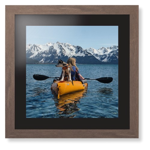 Photo Gallery Landscape Framed Print, Walnut, Contemporary, Black, Black, Single piece, 16x16, Multicolor