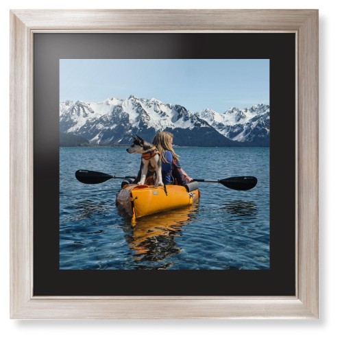 Photo Gallery Landscape Framed Print, Metallic, Modern, Black, Black, Single piece, 16x16, Multicolor, multi