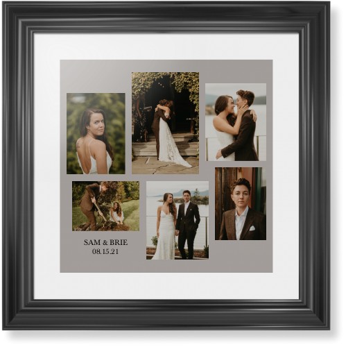 Gallery Collage of Six Framed Print, Black, Classic, None, White, Single piece, 16x16, Multicolor