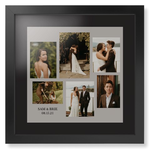 Gallery Collage of Six Framed Print, Black, Contemporary, Black, Black, Single piece, 16x16, Multicolor, multi