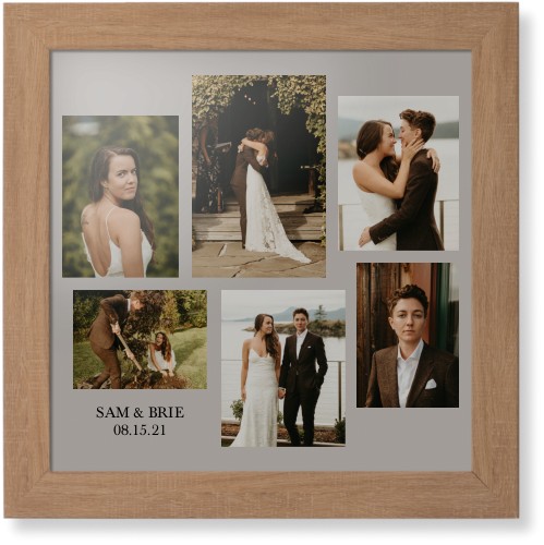 Gallery Collage of Six Framed Print, Natural, Contemporary, None, None, Single piece, 16x16, Multicolor