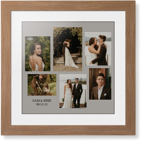 Gallery Collage of Six Framed Print, Natural, Contemporary, Black, White, Single piece, 16x16, Multicolor, multi