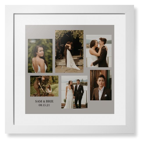 Gallery Collage of Six Framed Print, White, Contemporary, White, White, Single piece, 16x16, Multicolor, multi