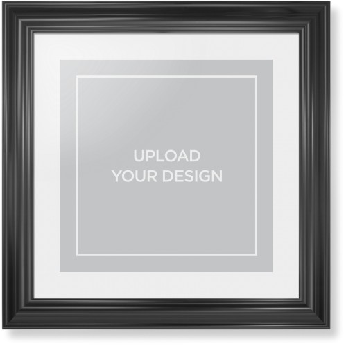 Upload Your Own Design Portrait Framed Print, Black, Classic, None, White, Single piece, 16x16, Multicolor