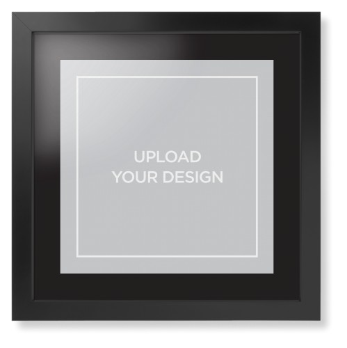 Upload Your Own Design Portrait Framed Print, Black, Contemporary, Black, Black, Single piece, 16x16, Multicolor