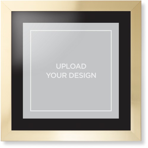 Upload Your Own Design Portrait Framed Print, Matte Gold, Contemporary, None, Black, Single piece, 16x16, Multicolor