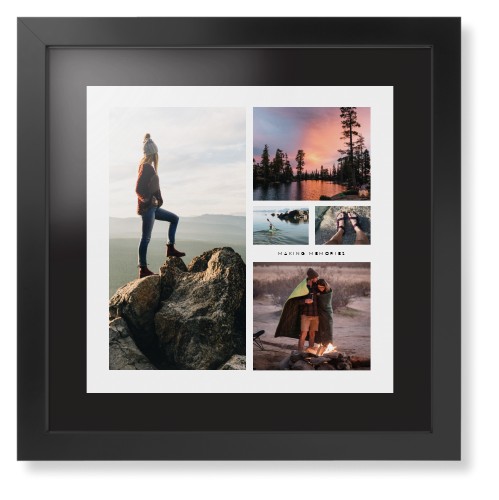 Hero Collage Framed Print, Black, Contemporary, Black, Black, Single piece, 16x16, Multicolor, multi
