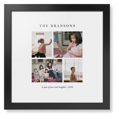 Gallery Montage of Memories Framed Print, Black, Contemporary, White, White, Single piece, 16x16, White, white