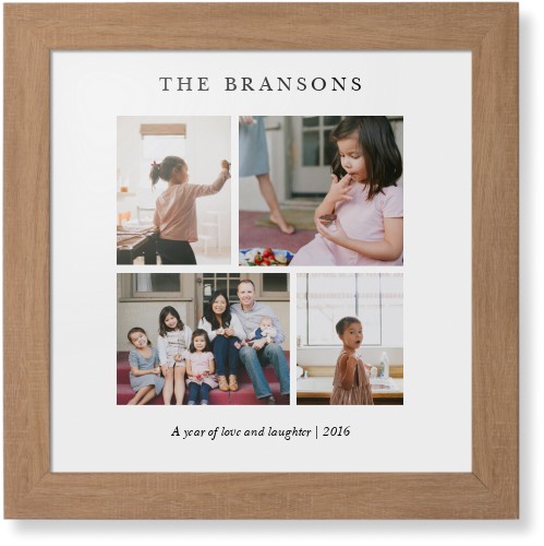 Gallery Montage of Memories Framed Print, Natural, Contemporary, None, None, Single piece, 16x16, White