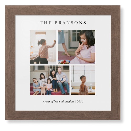 Gallery Montage of Memories Framed Print, Walnut, Contemporary, None, None, Single piece, 16x16, White, white