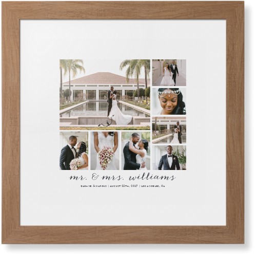 Clean Gallery Collage of Eight Framed Print, Natural, Contemporary, None, White, Single piece, 16x16, Multicolor, multi