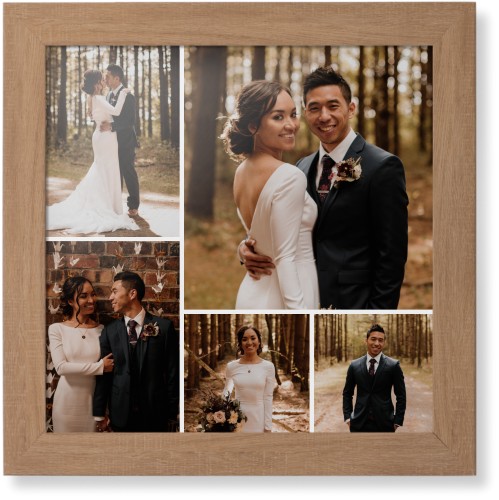 Gallery of Five Framed Print, Natural, Contemporary, None, None, Single piece, 16x16, Multicolor