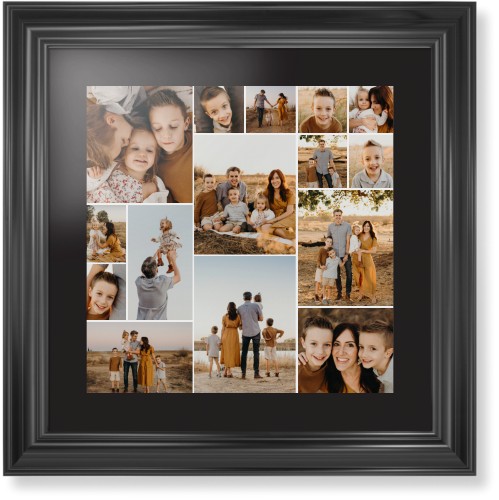 Gallery of Fifteen Framed Print, Black, Classic, Black, Black, Single piece, 16x16, Multicolor, multi