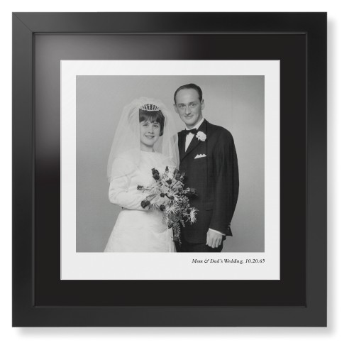 Modern Gallery of One Portrait Framed Print, Black, Contemporary, White, Black, Single piece, 16x16, Multicolor
