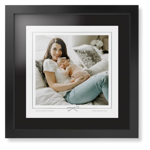 Whimsical Border of One Framed Print, Black, Contemporary, Black, Black, Single piece, 16x16, Gray, silver