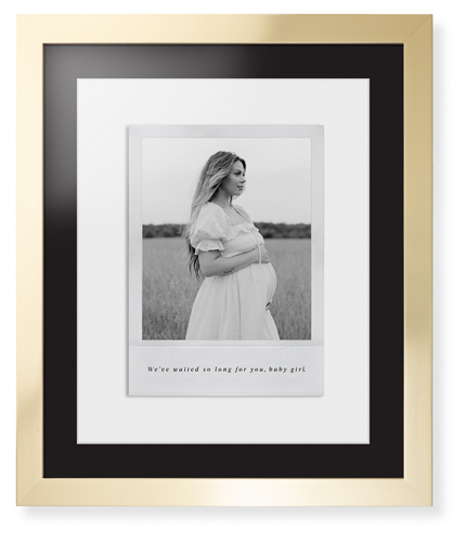 Simple Photo Frame Framed Print, Matte Gold, Contemporary, White, Black, Single piece, 16x20, White