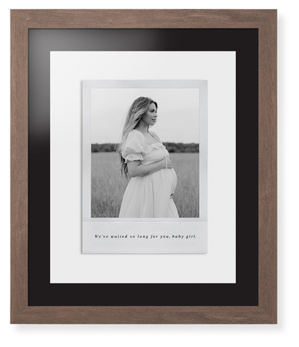 Simple Photo Frame Framed Print, Walnut, Contemporary, None, Black, Single piece, 16x20, White