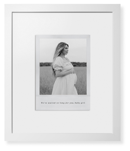 Simple Photo Frame Framed Print, White, Contemporary, None, White, Single piece, 16x20, White, white