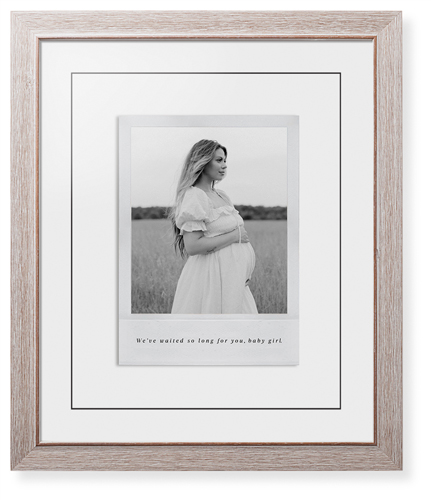 Simple Photo Frame Framed Print, Rustic, Modern, Black, White, Single piece, 16x20, White