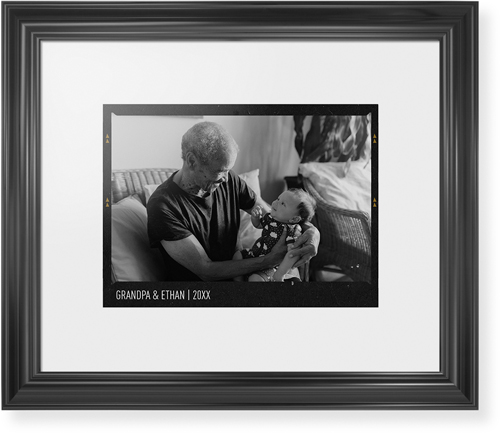 Film Frame Framed Print, Black, Classic, White, White, Single piece, 16x20, White