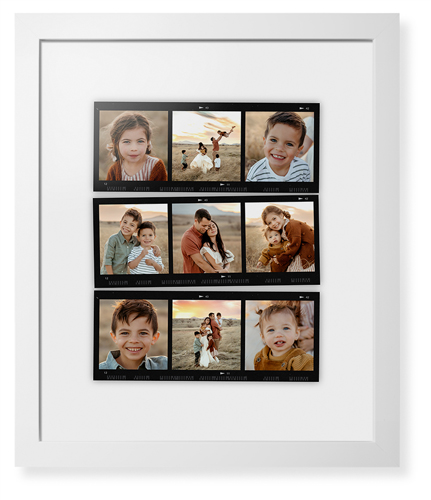 Favorite Film Collage Framed Print, White, Contemporary, White, White, Single piece, 16x20, White, white